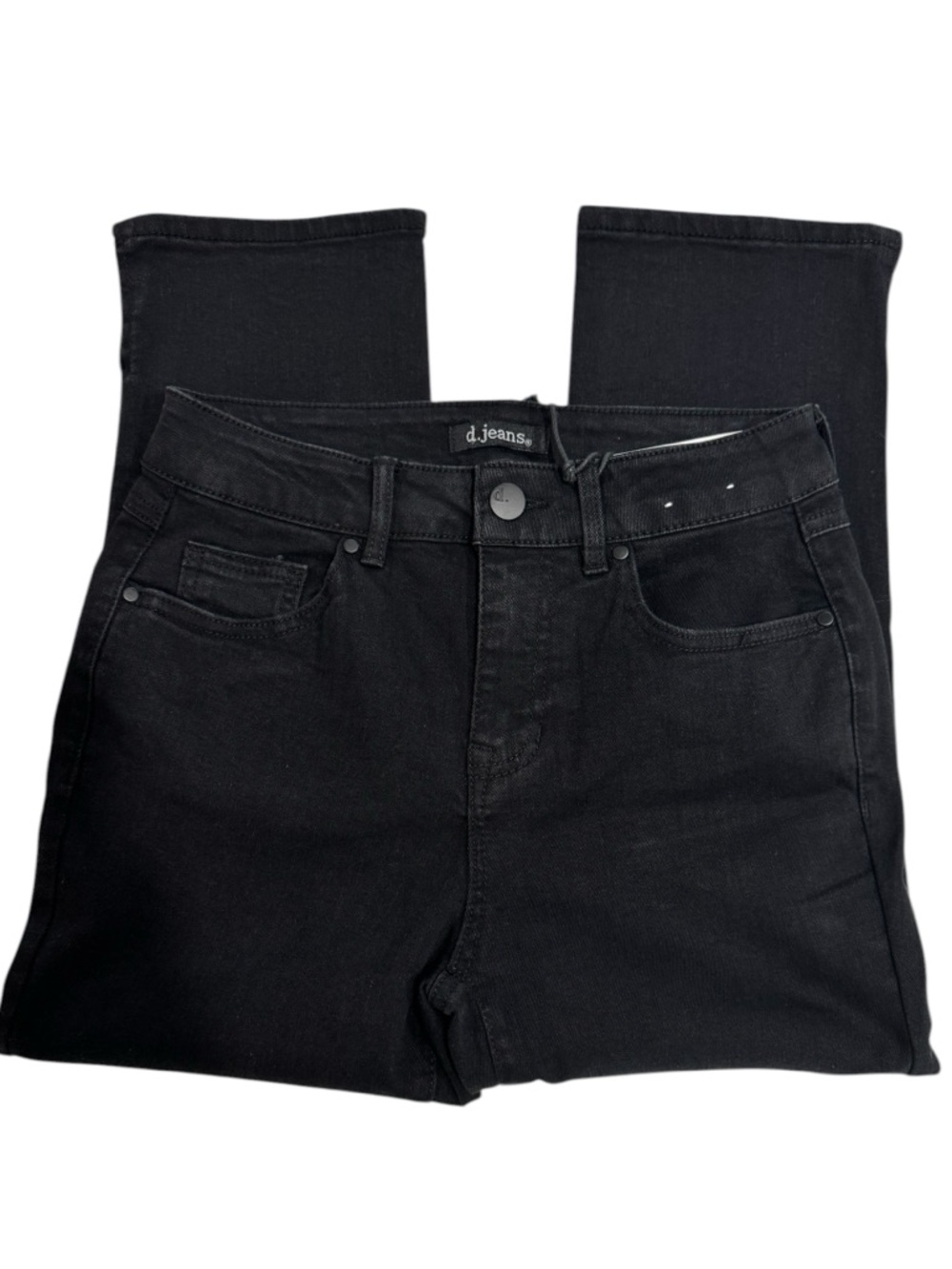 d.jeans High Rise Capri Jeans Black Size 4 NWT Stretch 27 Waist